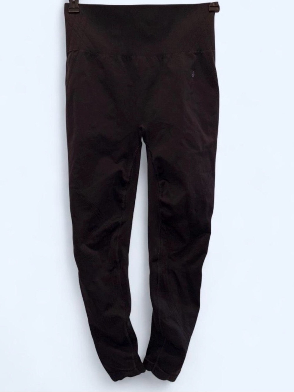 Fanka Leggings Black Ribbed Seamless High Waist Scrunch Butt